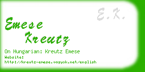 emese kreutz business card